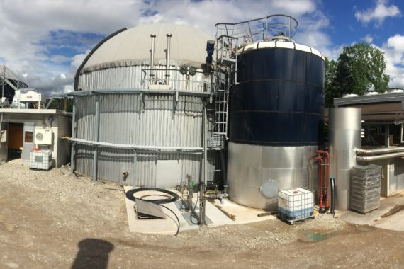 Biogasanlage mit Fermenter, Endlager und Zwischenlager, Unterstützung bei Inspektionen ESTI