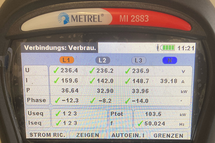 PQ-Messgerät, Netz- und Lastanalysen EN 50160